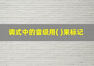 调式中的音级用( )来标记